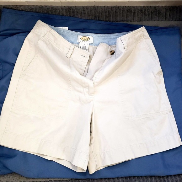 Talbots Petites Relaxed Chino Shorts Sz. 6 P Ivory - Picture 5 of 12